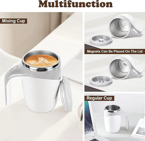 380mL Self Stirring Mug with Lid